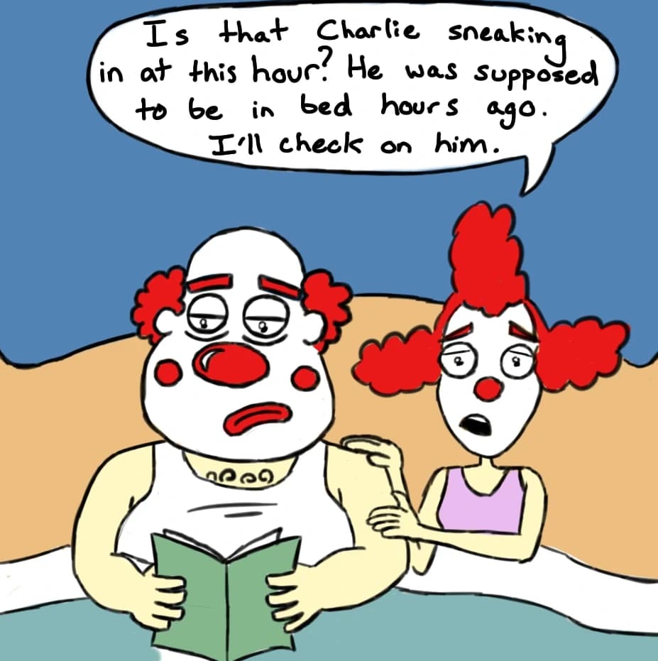 Clown Shoes, panel 1 of 3