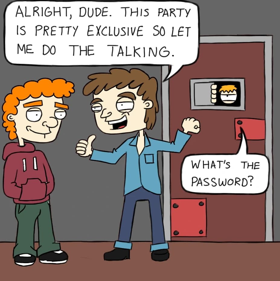 Party Password, panel 1 of 3