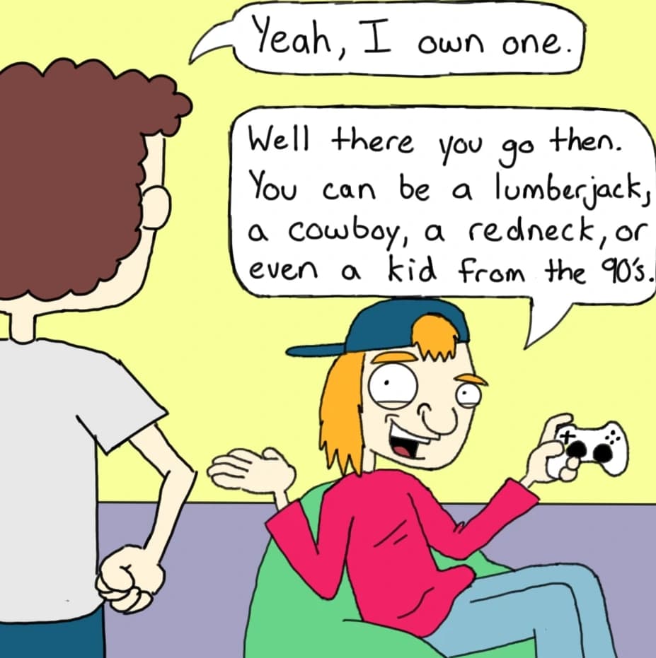 Plaid Personality, panel 2 of 3
