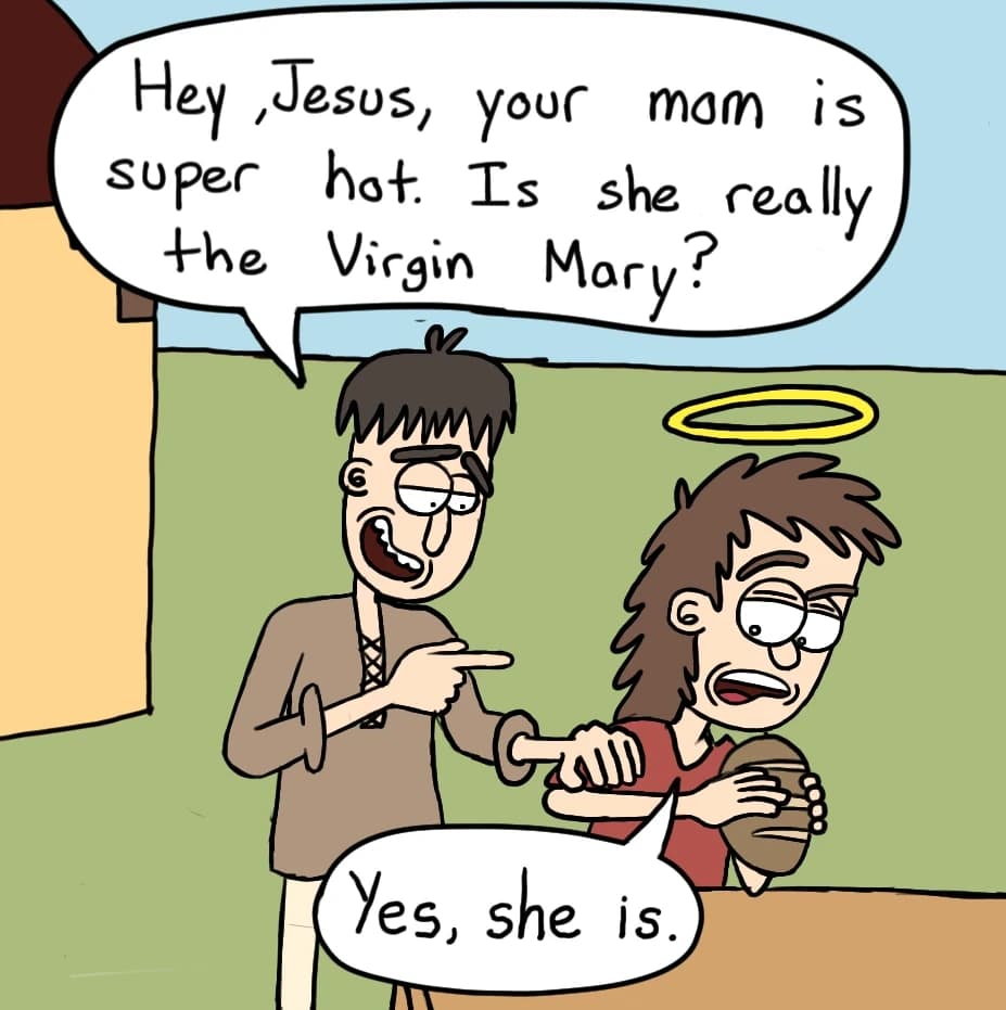 Young Jesus, panel 1 of 3