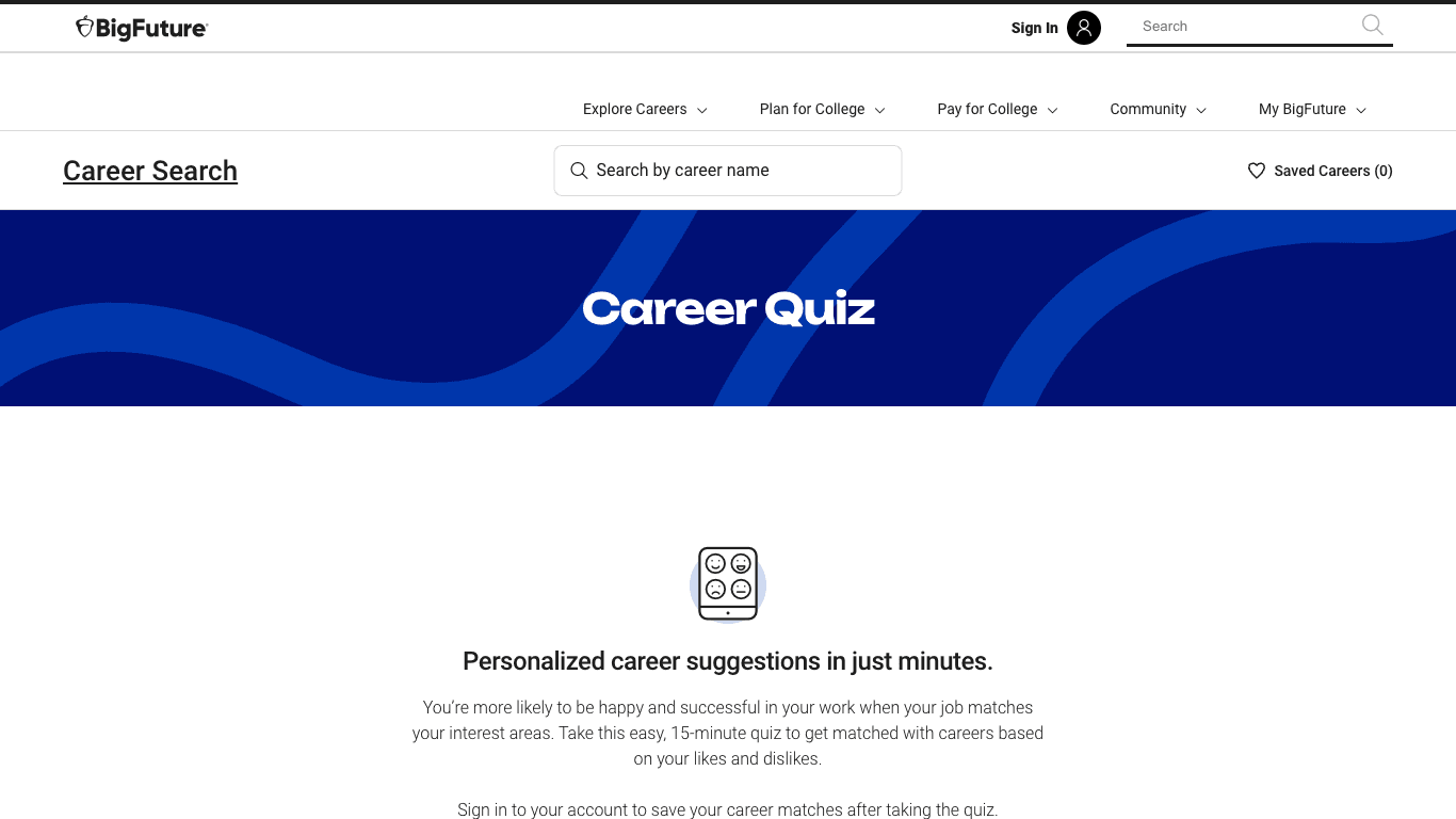 BigFuture Career Quiz