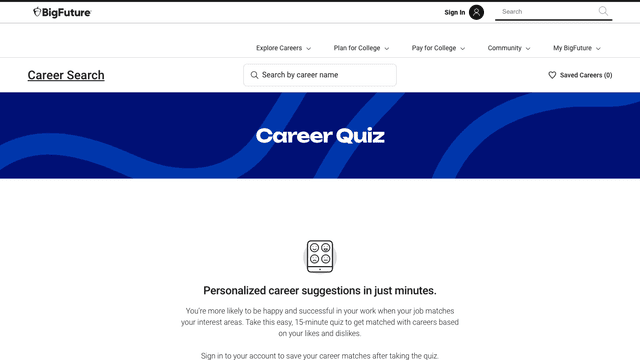 BigFuture Career Quiz