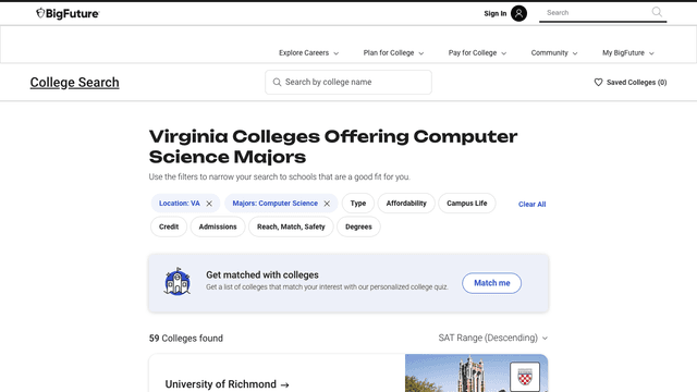 BigFuture College Search