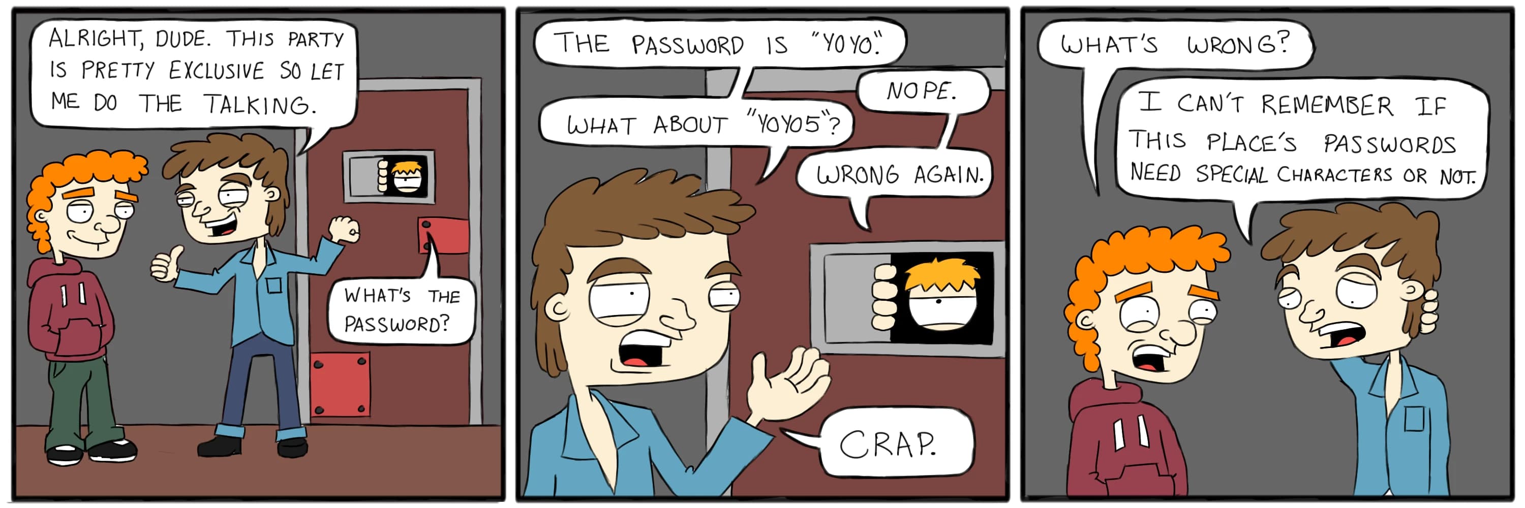 Party Password — full comic strip